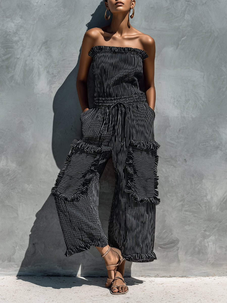 Faustine™ Striped Ruffle Jumpsuit