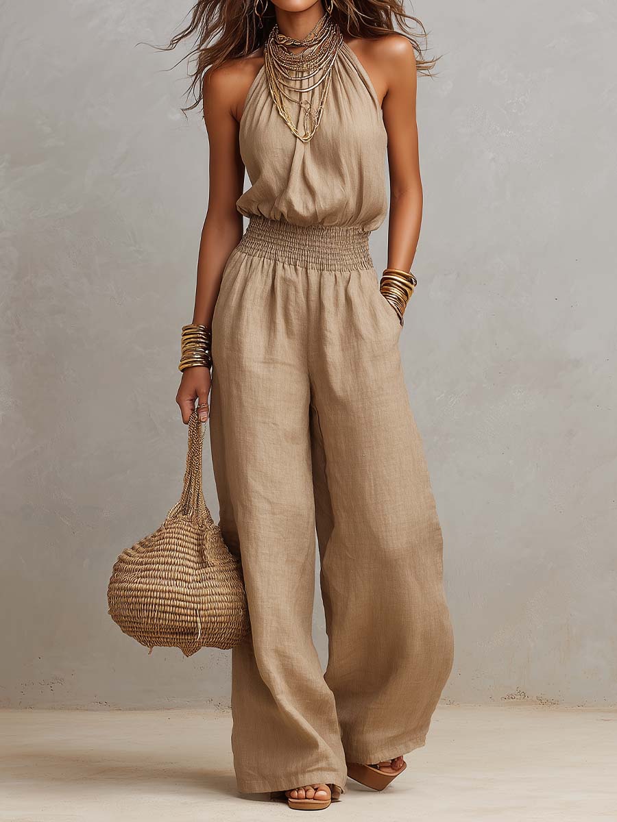 Gabriella™ Halter Wide-Leg Jumpsuit