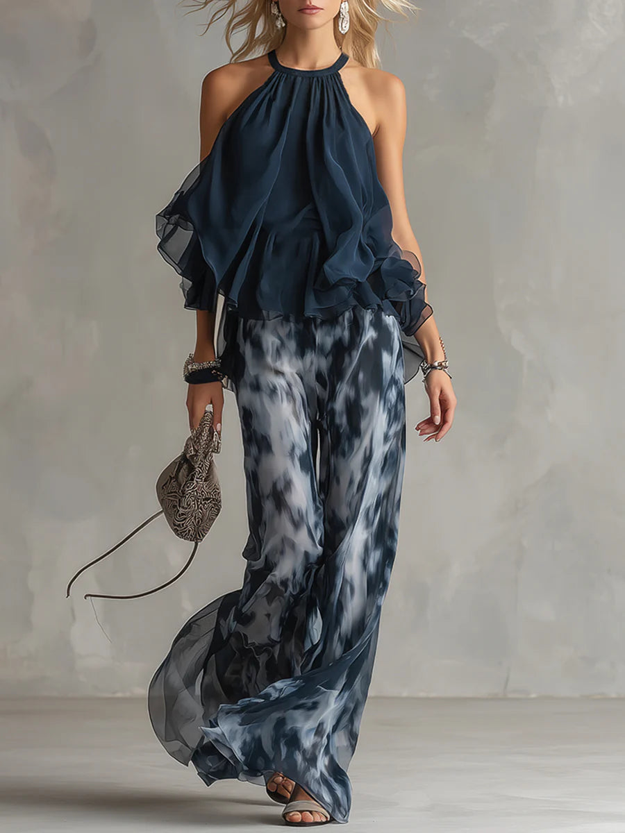 Alexis™ Printed Wide-Leg Chiffon Set