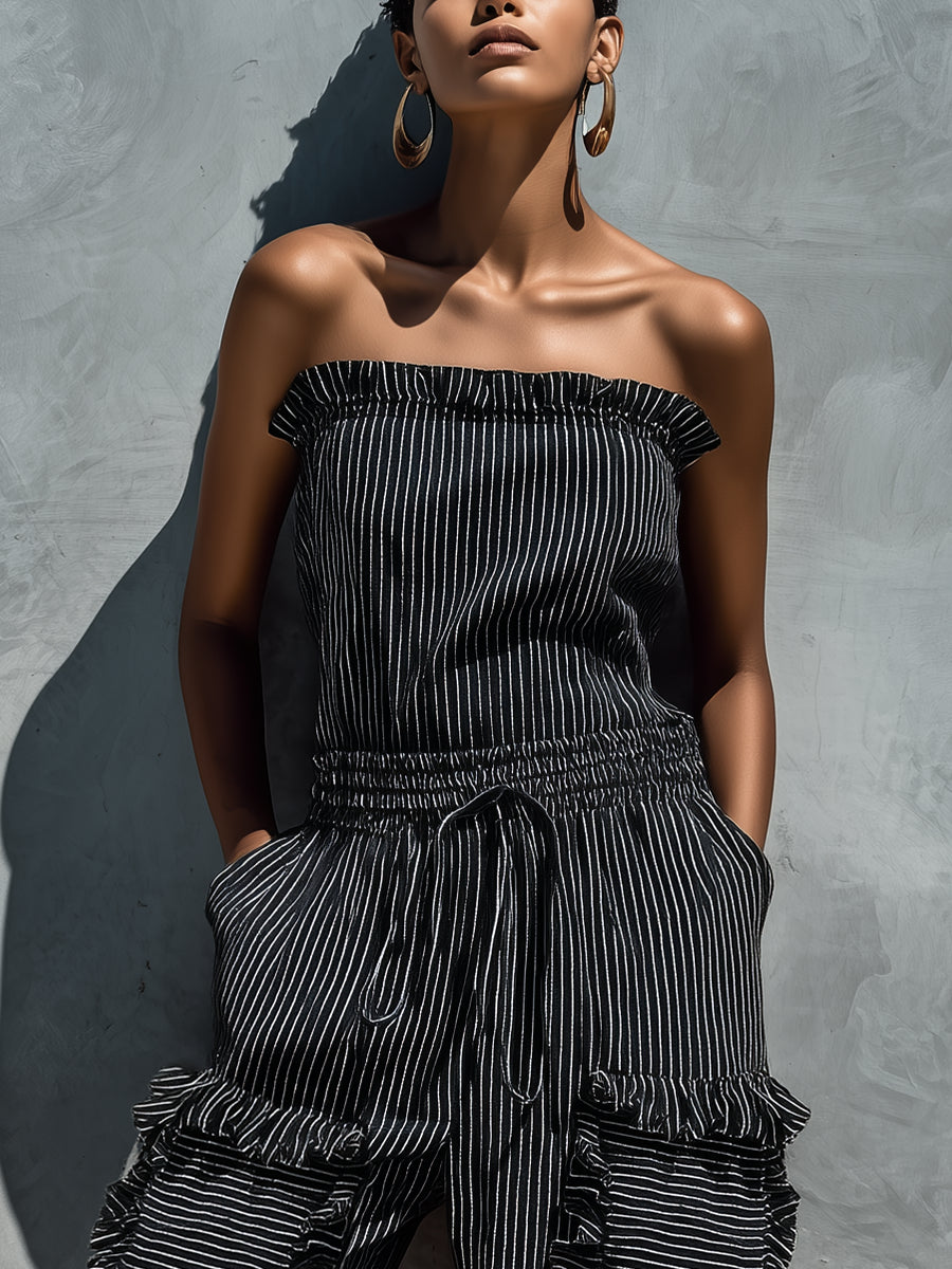 Faustine™ Striped Ruffle Jumpsuit