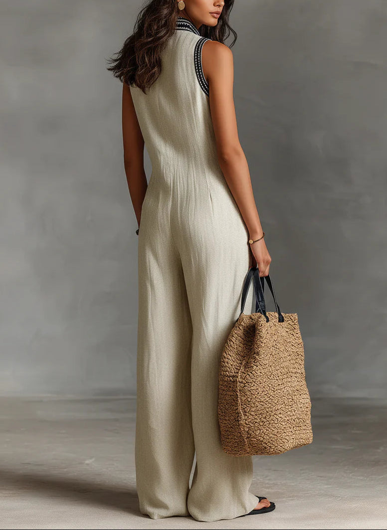 Giselle™ Sleeveless Zip-Front Jumpsuit