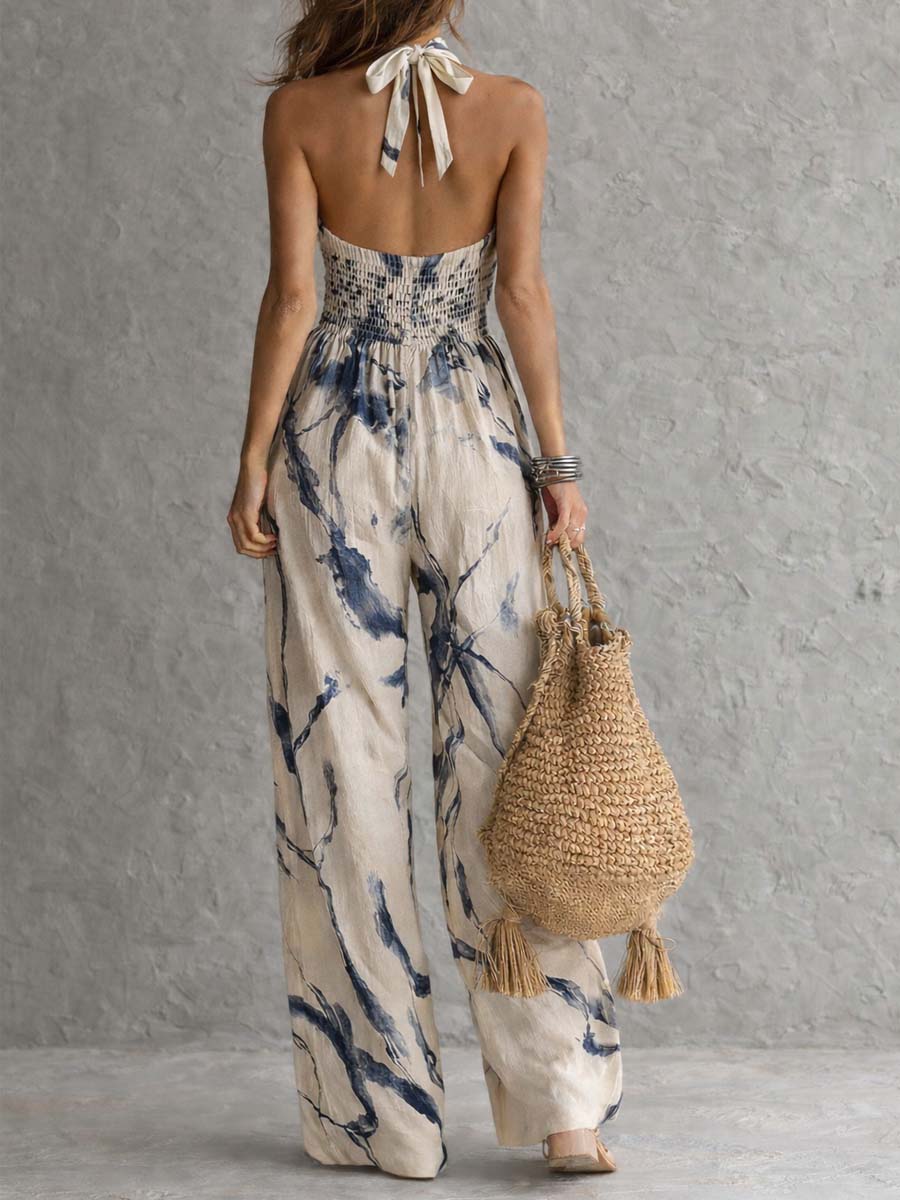 Eurydice™ Ink-Wash Wide-Leg Jumpsuit