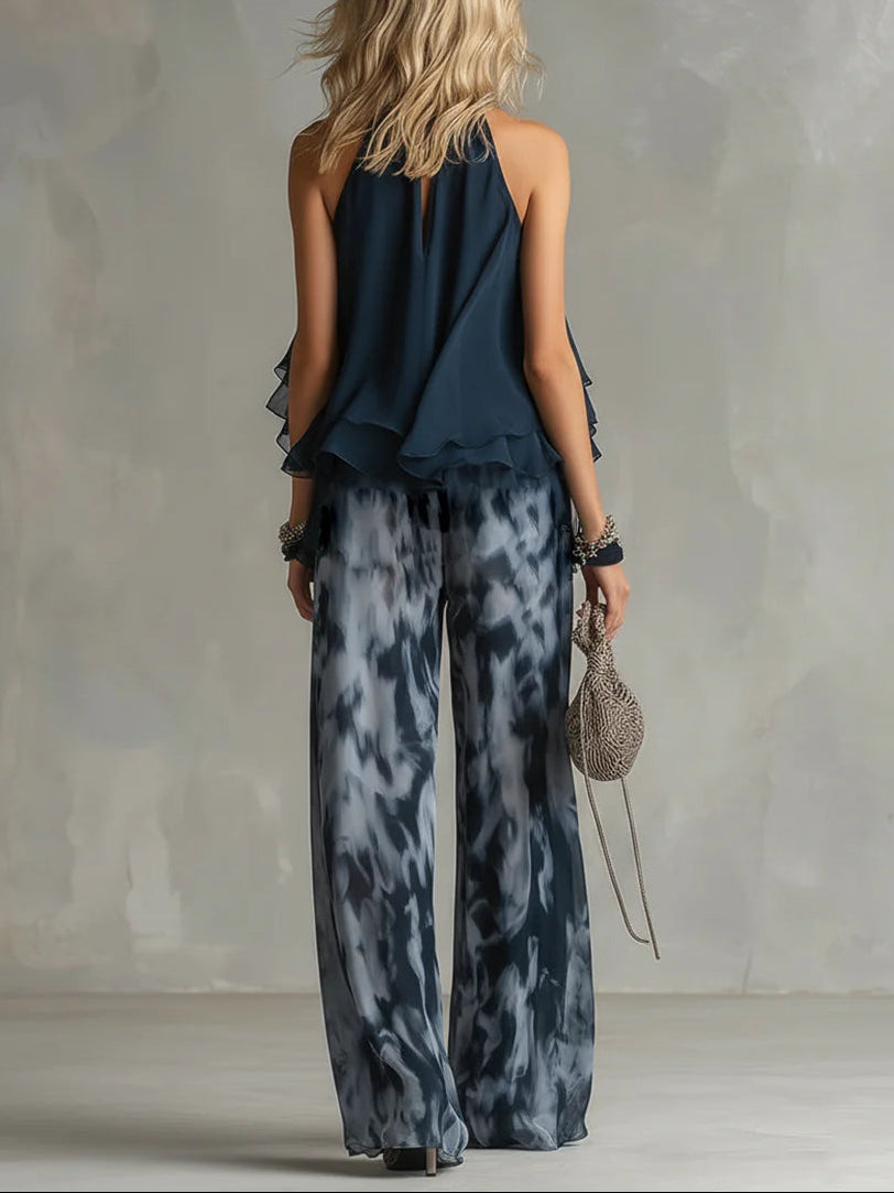 Alexis™ Printed Wide-Leg Chiffon Set