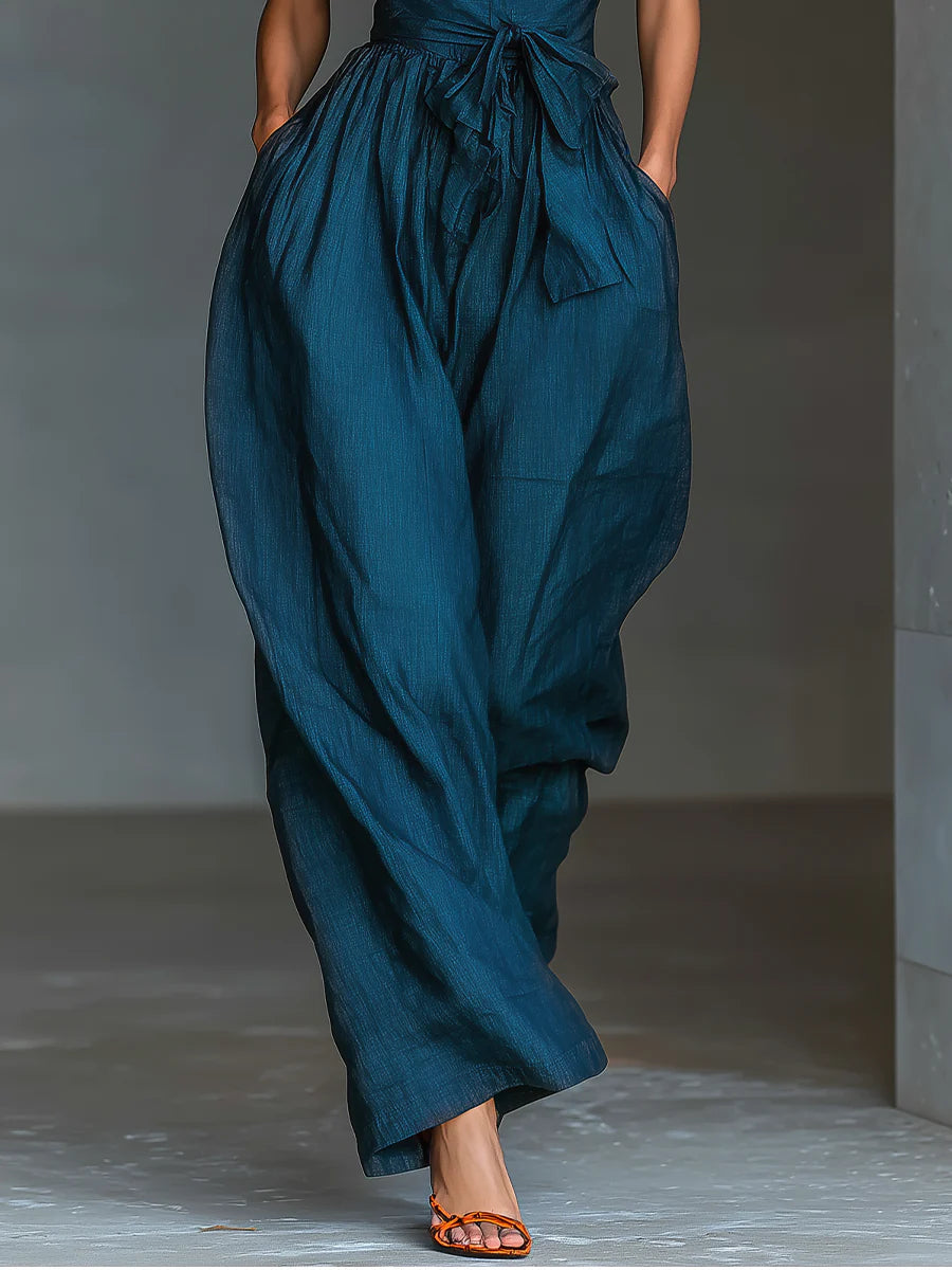 Aselma™ Wide-Leg Halter Jumpsuit