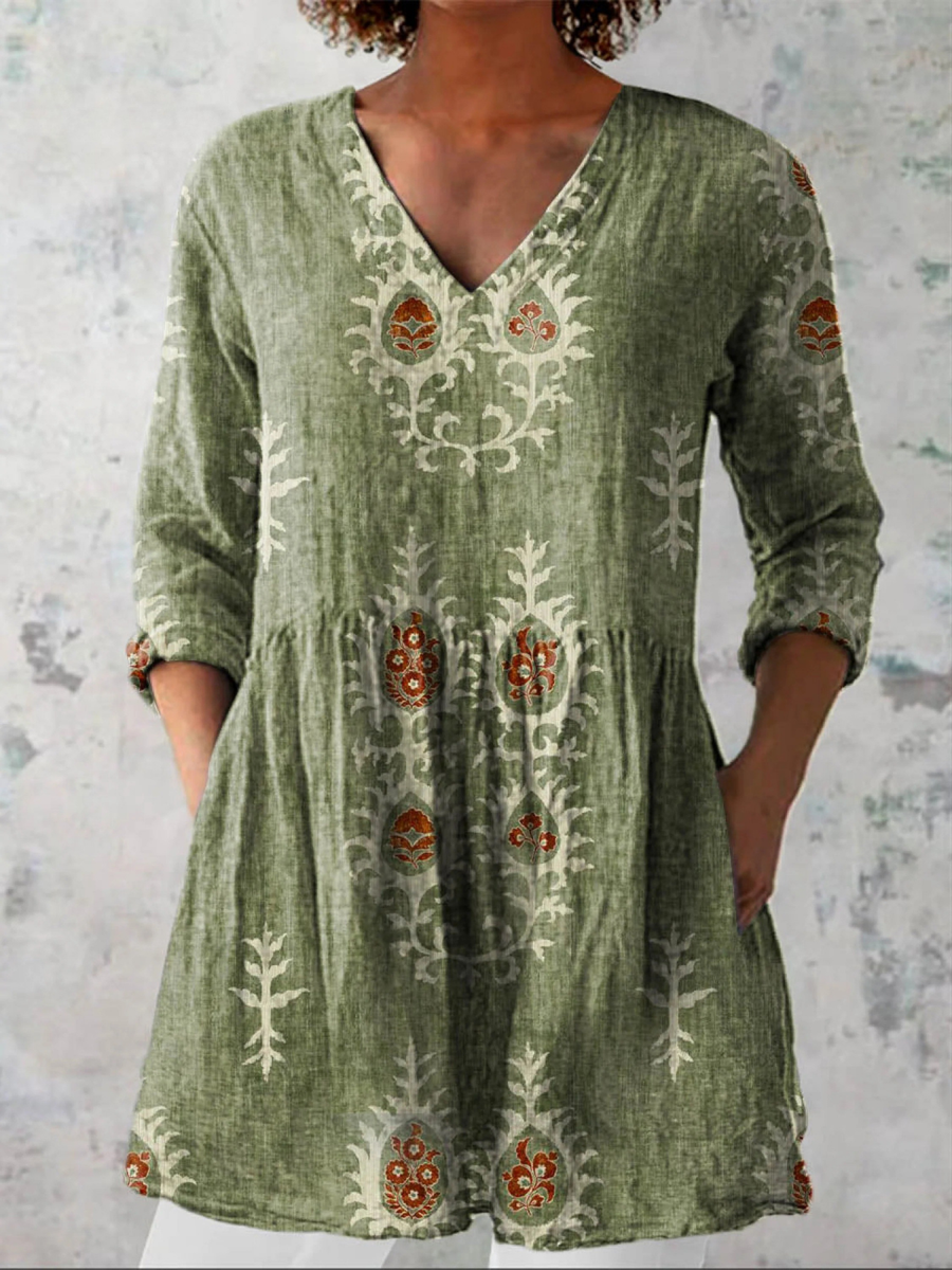 Harmony™ Long V-Neck Blouse