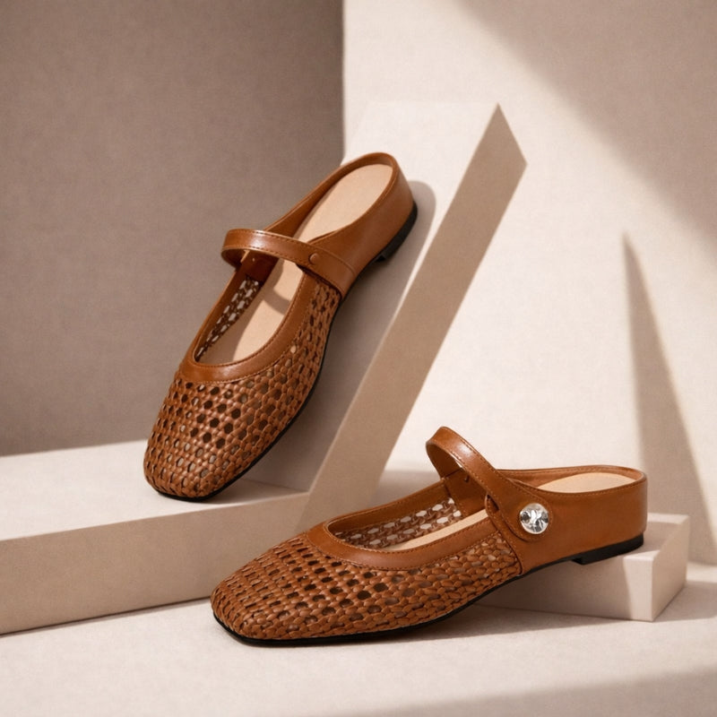 Sidonie™ Open Toe Mule Flats