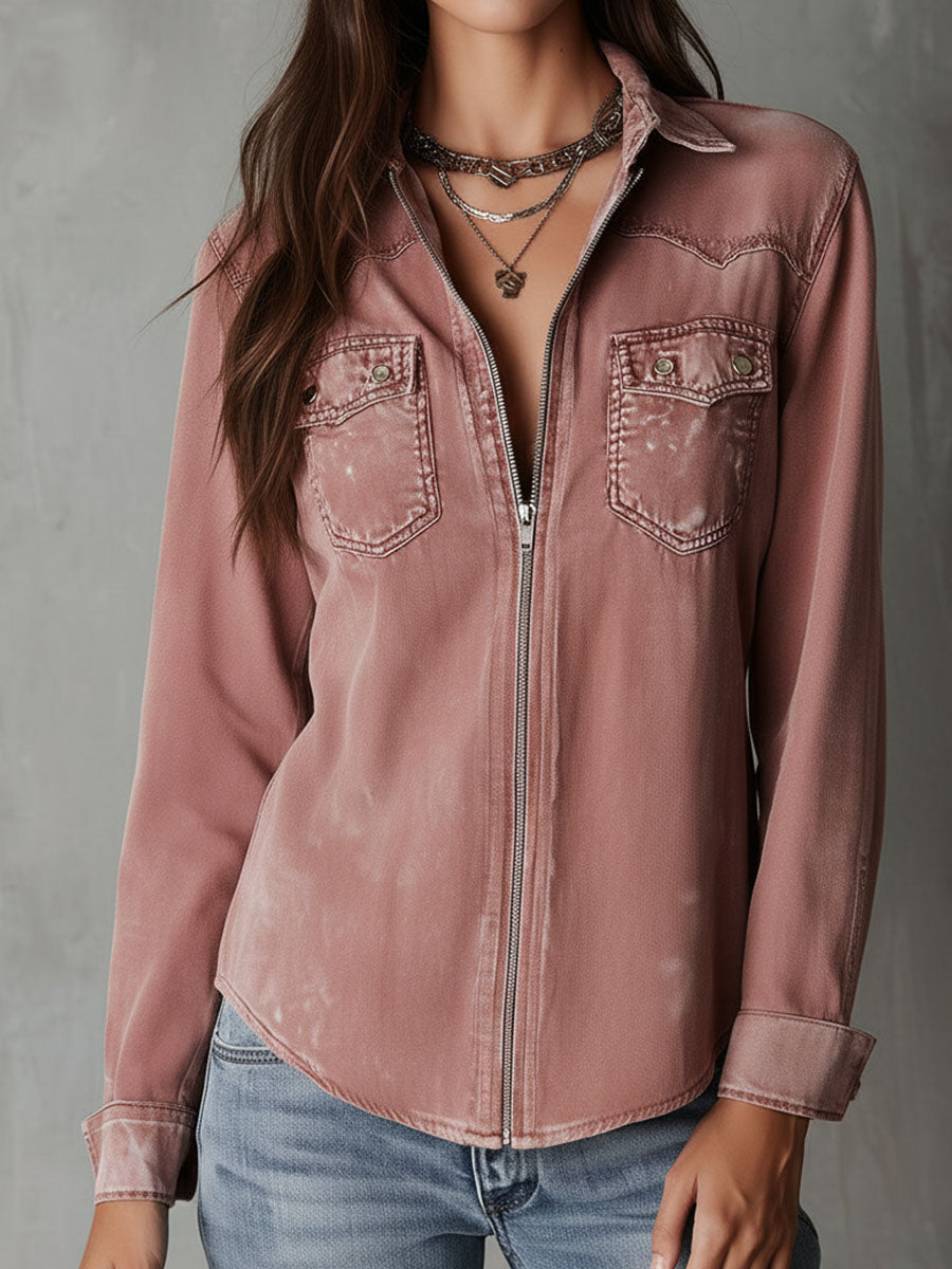 Ottoline™ Western Denim Zip Shirt