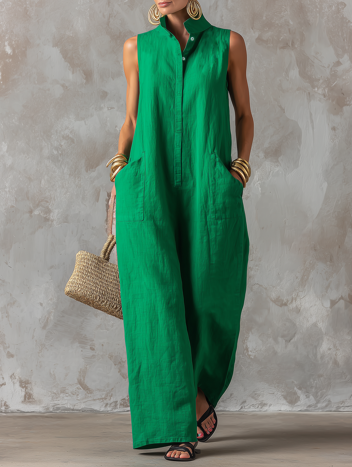 Emiline™ Stand Collar Jumpsuit