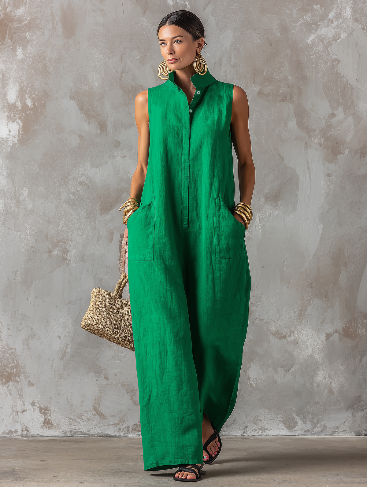 Emiline™ Stand Collar Jumpsuit