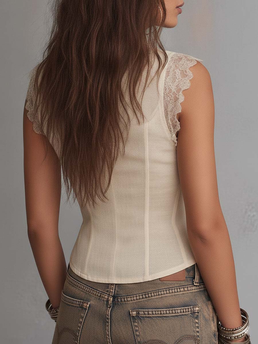 Nydia™ Ruffle Lace Corset Top