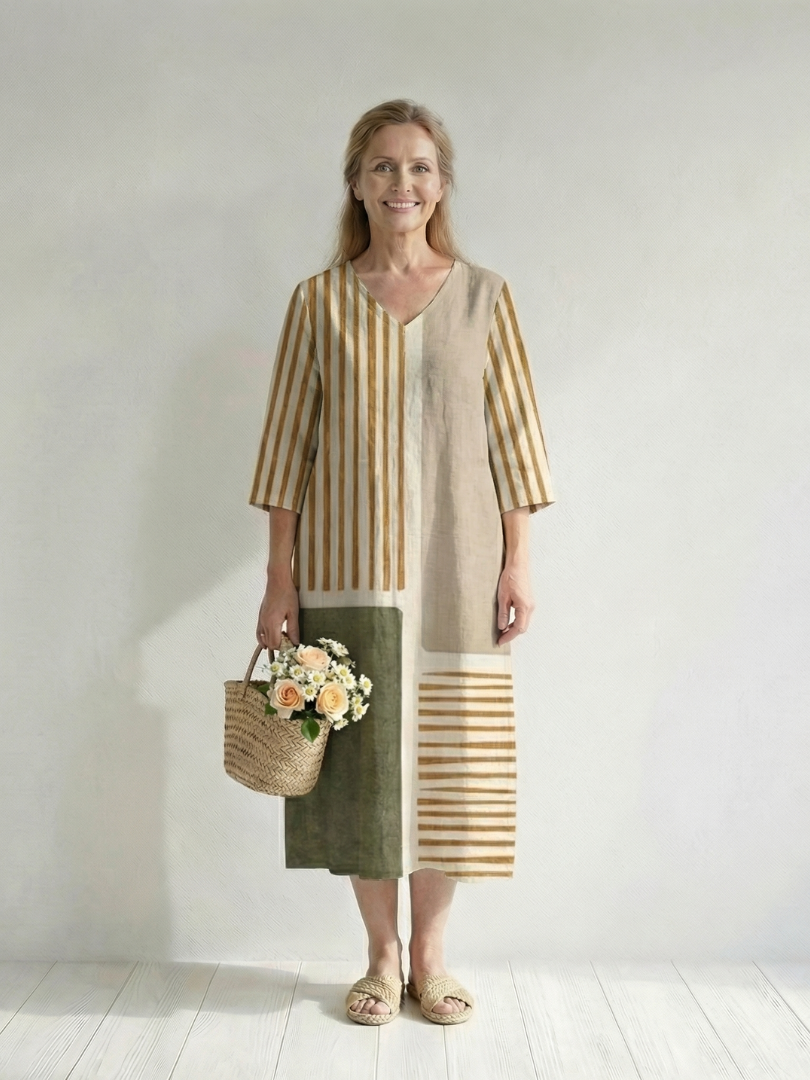 Cynthia™ Mixed Stripe Midi Dress