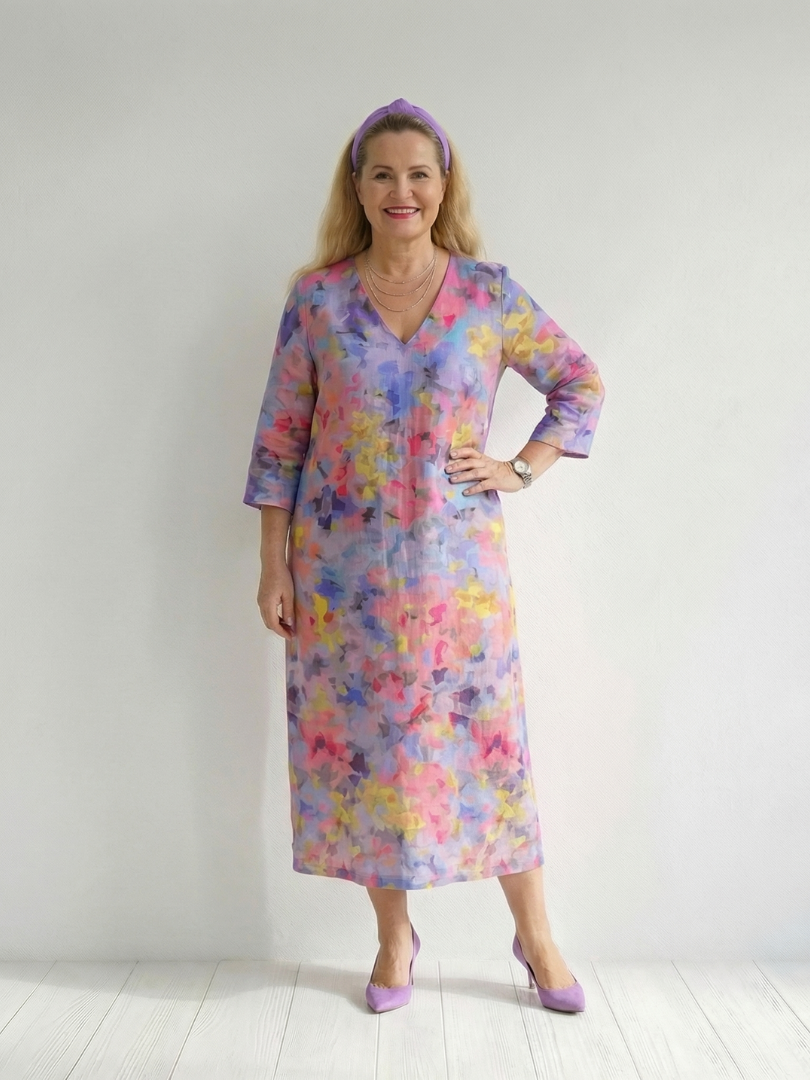 Daniela™ Abstract Floral Midi Dress