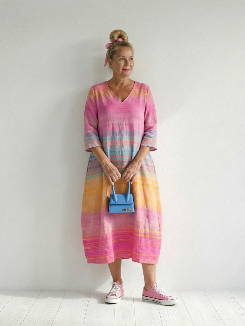 Dawn™ Gradient Stripe Midi Dress