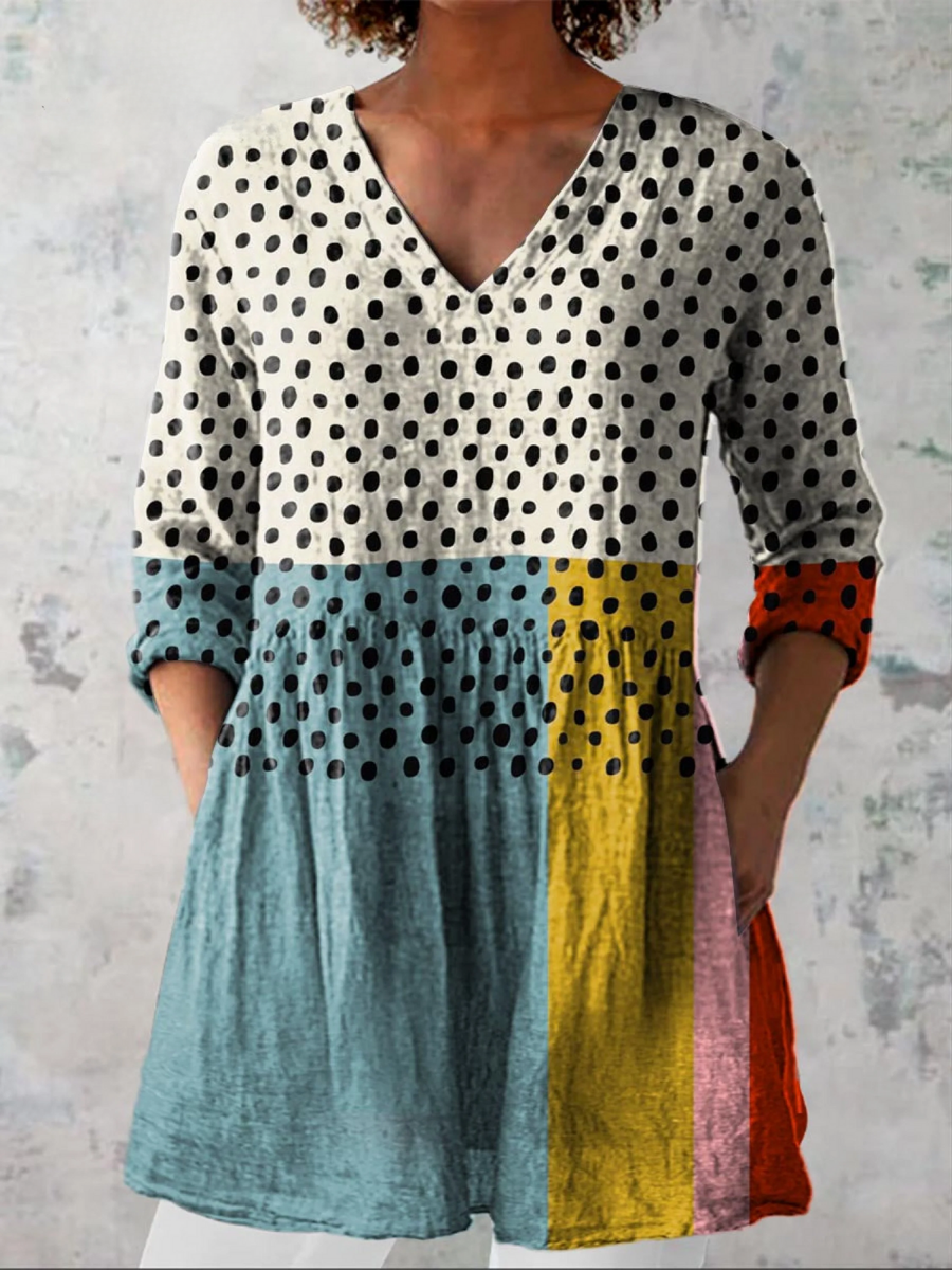 Honora™ Long V-Neck Blouse