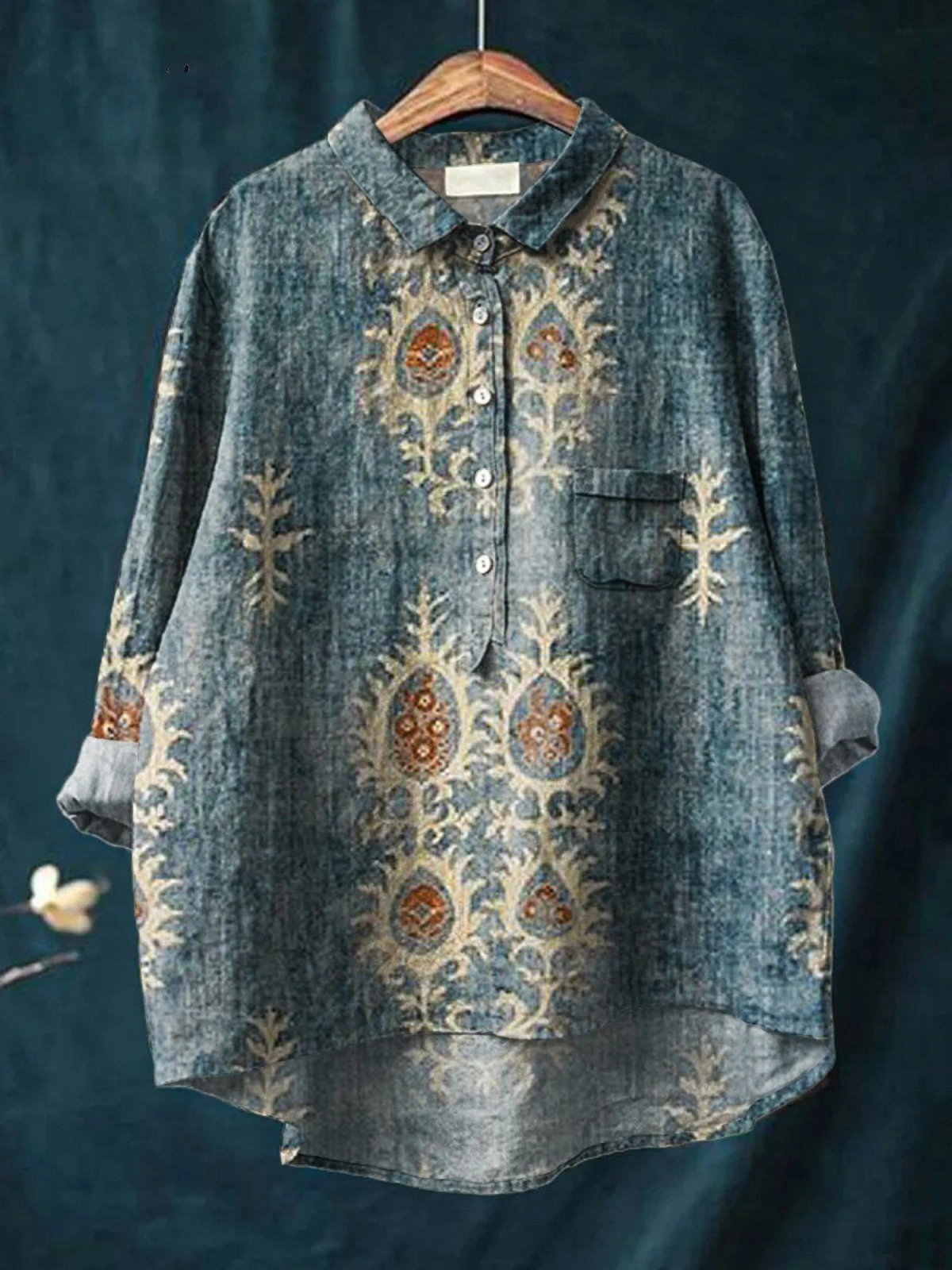 Lissandra™ Ethnic Floral Print Shirt