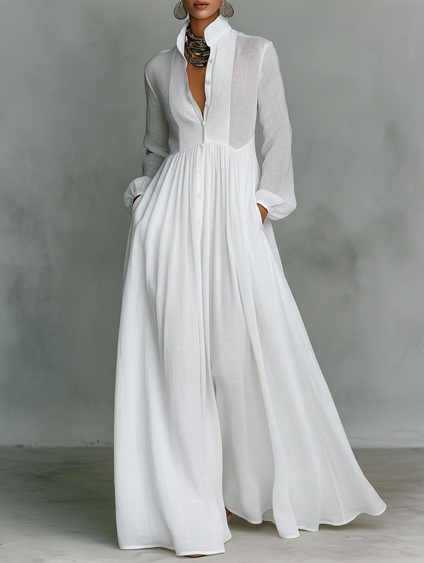Celeste™ Button-Front Maxi Dress