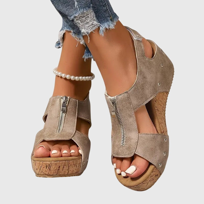 Selma™ Zip-Up Wide Sandals