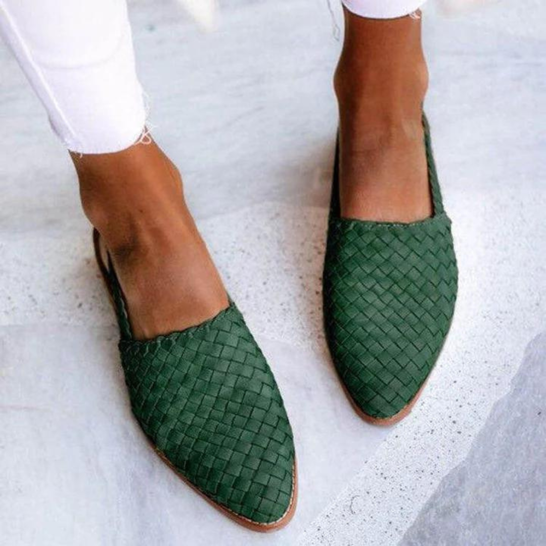 Paulina™ Woven Vegan Leather Flats