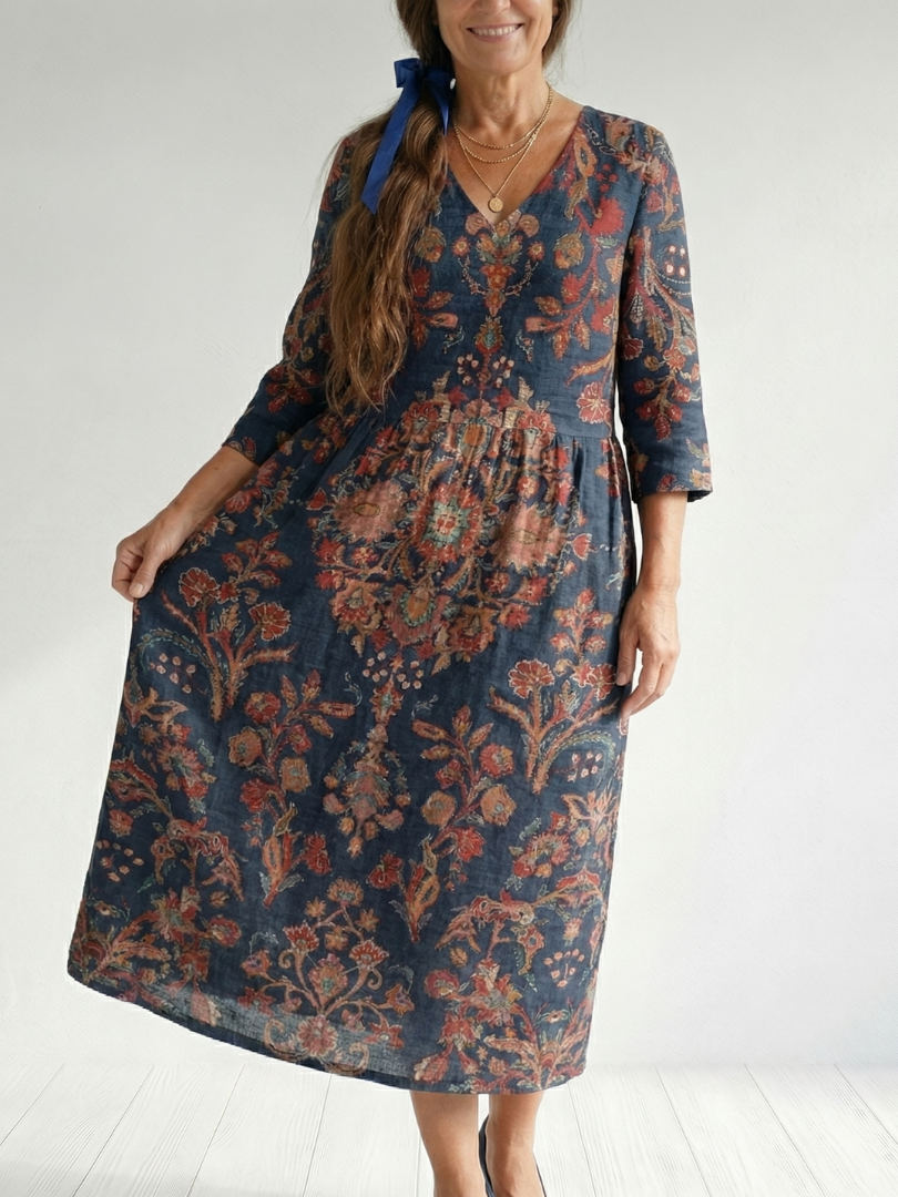 Damaris™ V-Neck Midi Dress