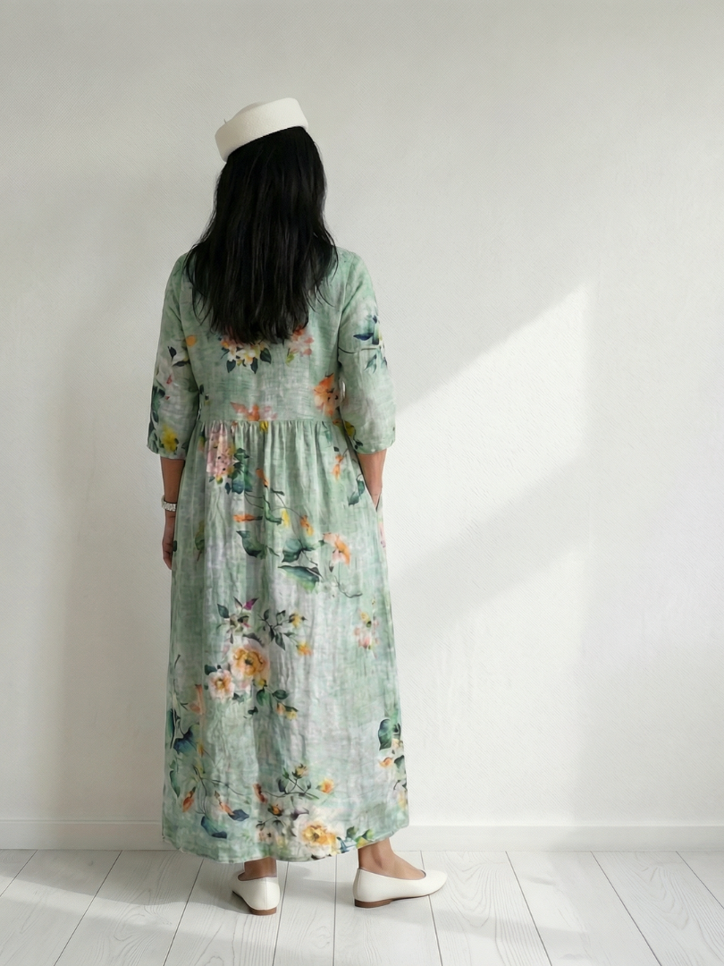 Cyrilla™ Spaced Floral Midi Dress