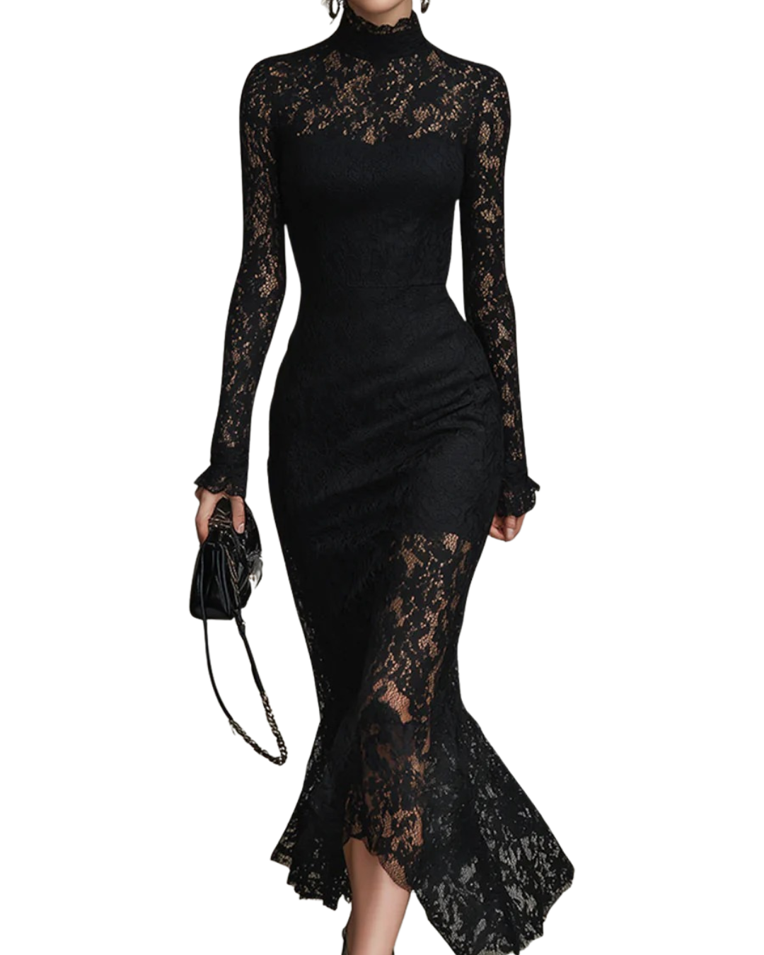 Althea™ Black Lace Maxi Dress