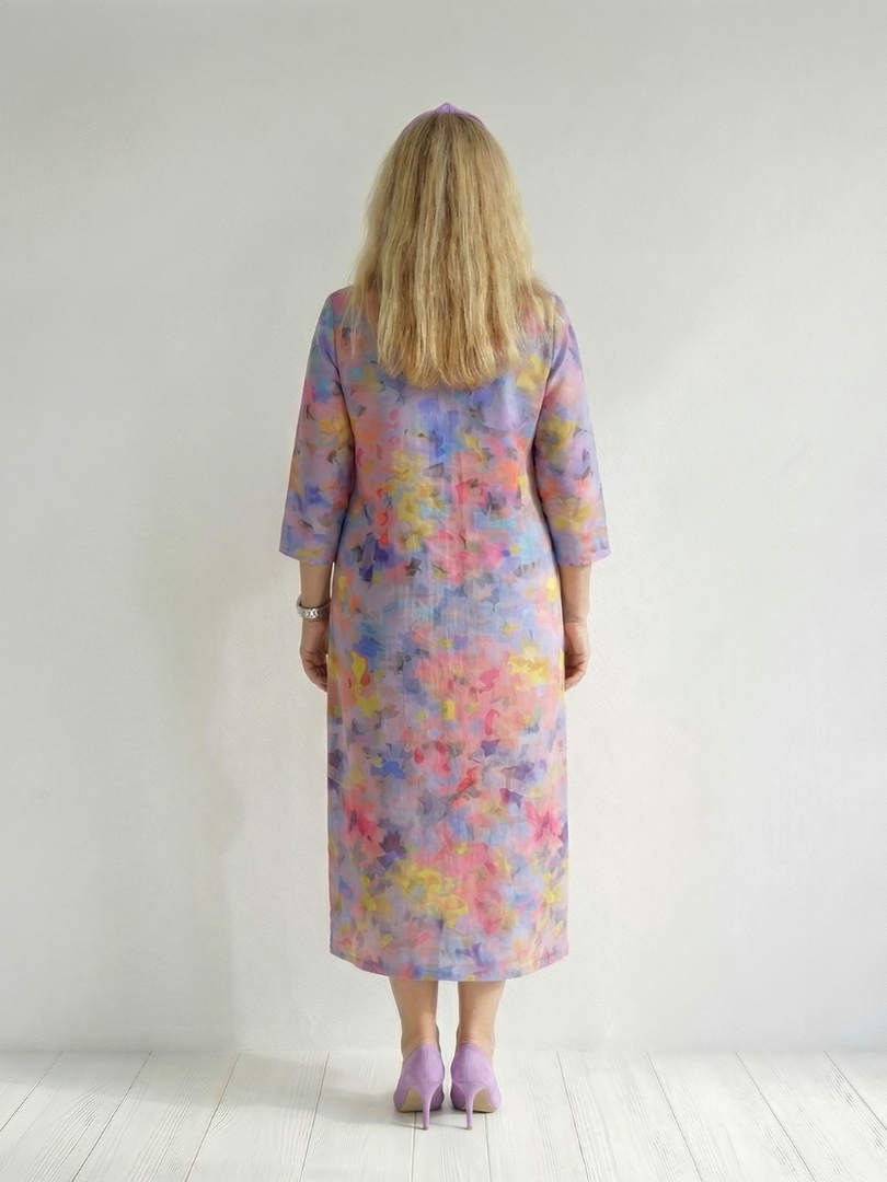 Daniela™ Abstract Floral Midi Dress