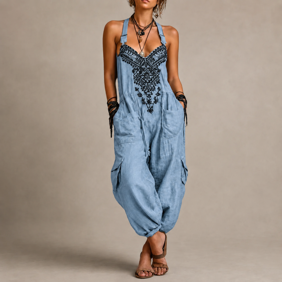 Emerald™ Bohemian Embroidered Jumpsuit
