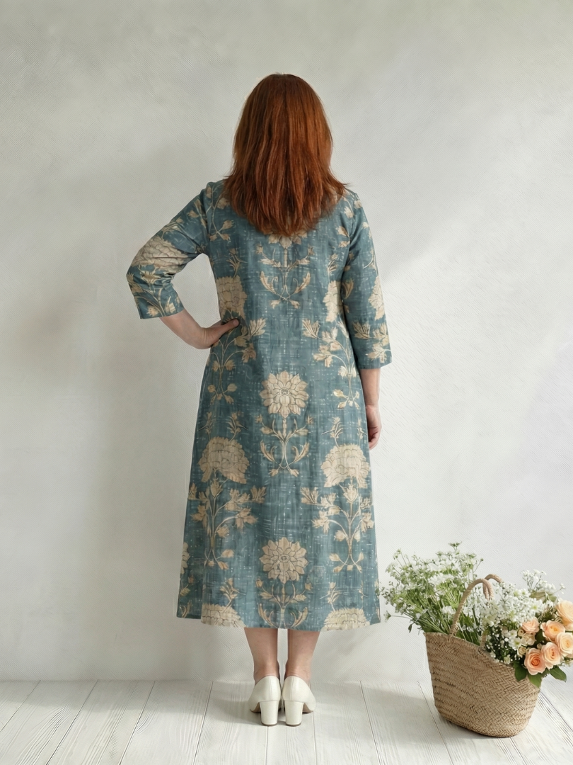 Darla™ Floral Long-Sleeve Midi Dress