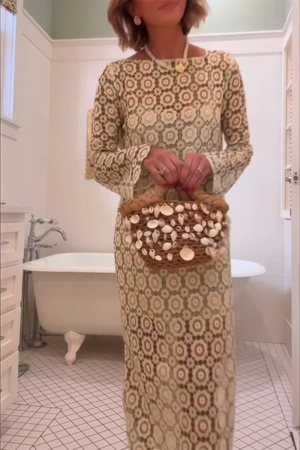 Arielle™ Floral Long-Sleeve Midi Dress