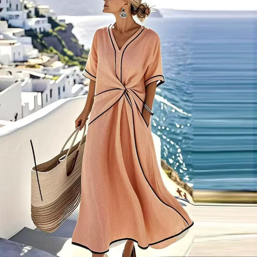 Isla™ Draped V-Neck Dress