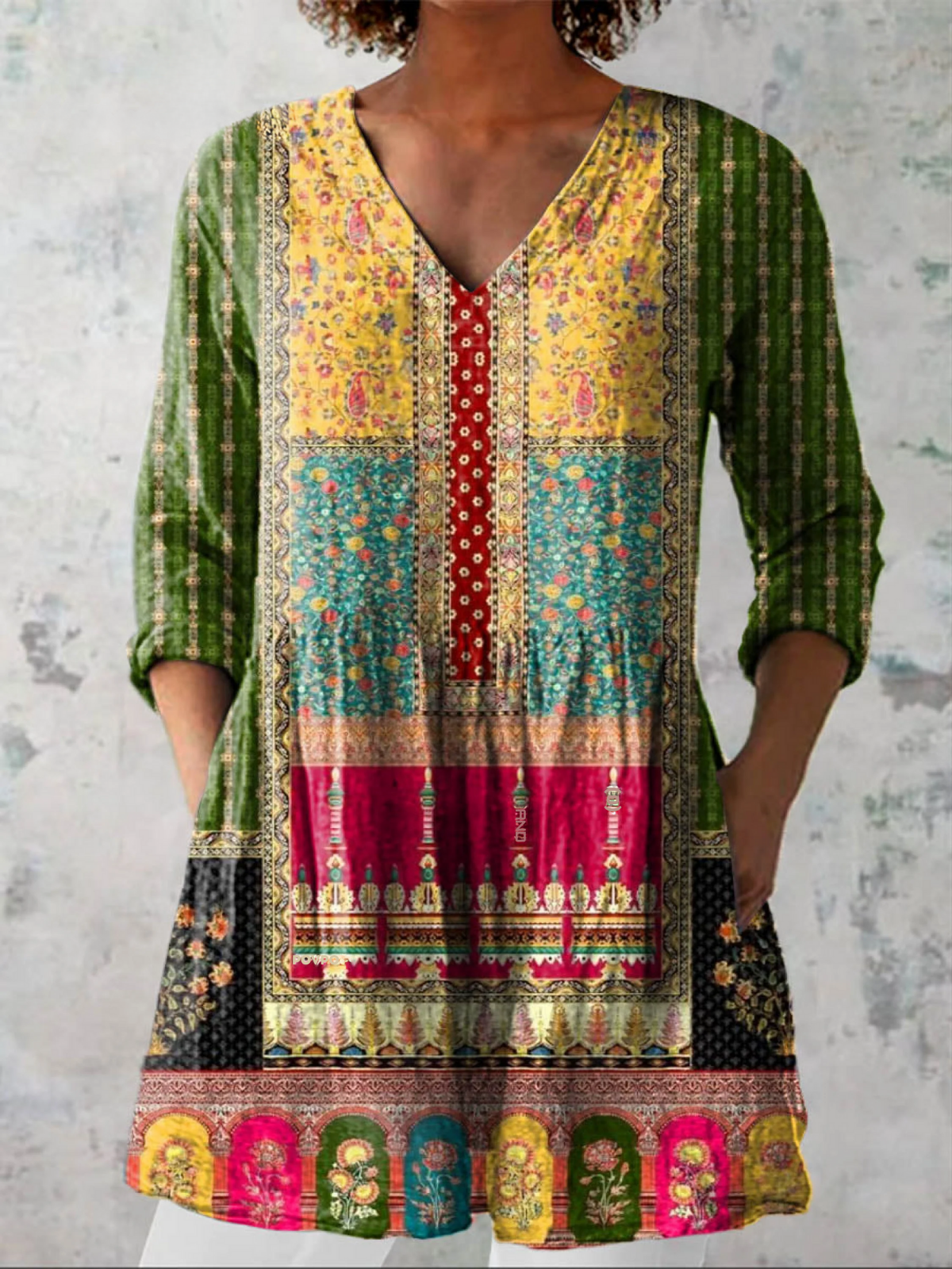 Hattie™ Long V-Neck Blouse