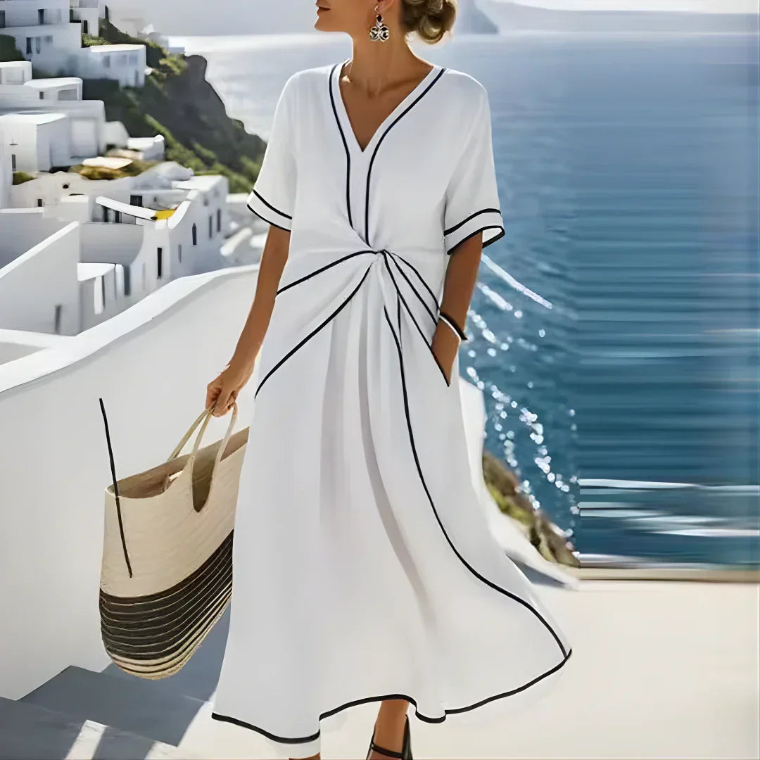 Isla™ Draped V-Neck Dress