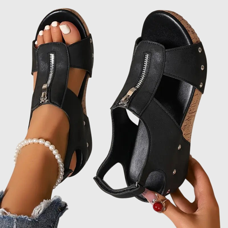 Selma™ Zip-Up Wide Sandals