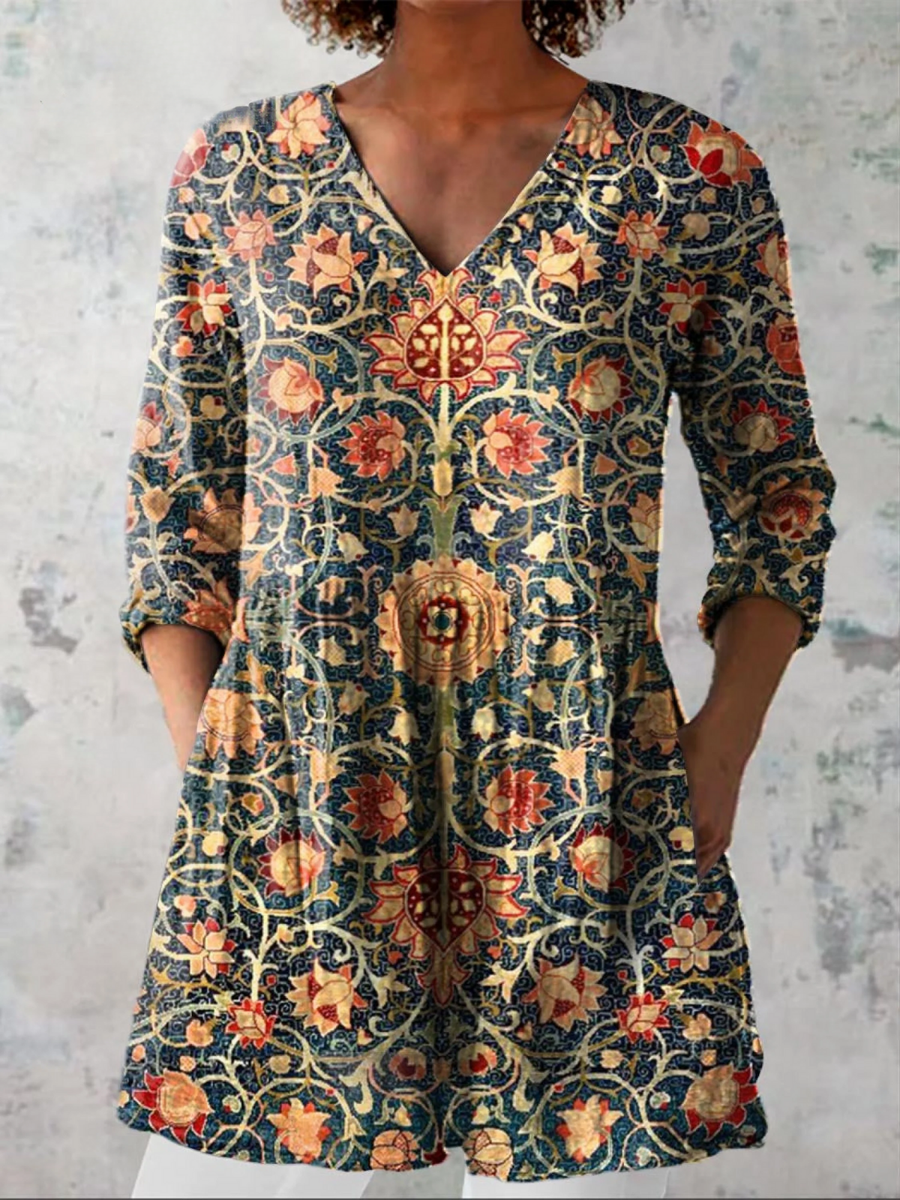 Henrietta™ Long V-Neck Blouse
