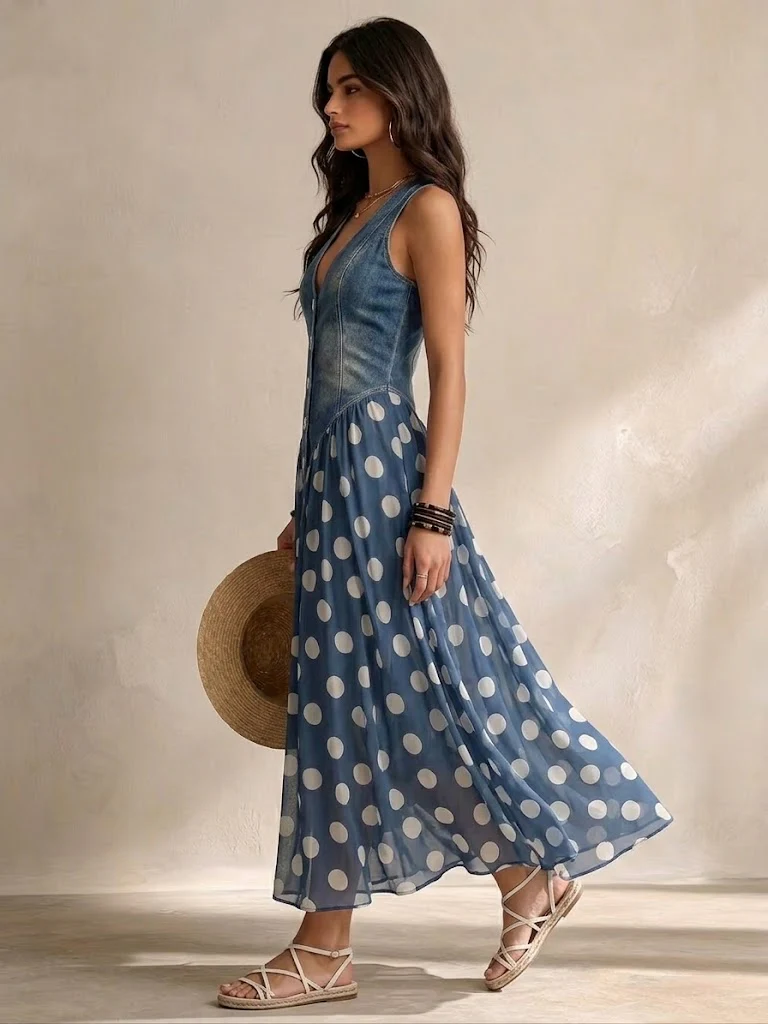 Nell™ Polka Dot Maxi Dress