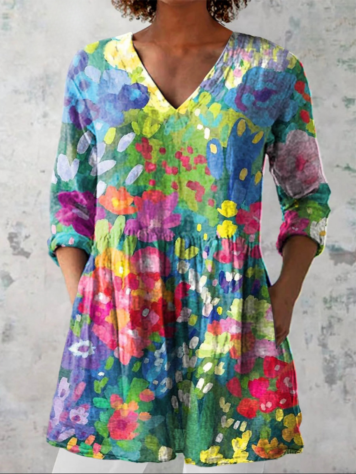 Helma™ Long V-Neck Blouse