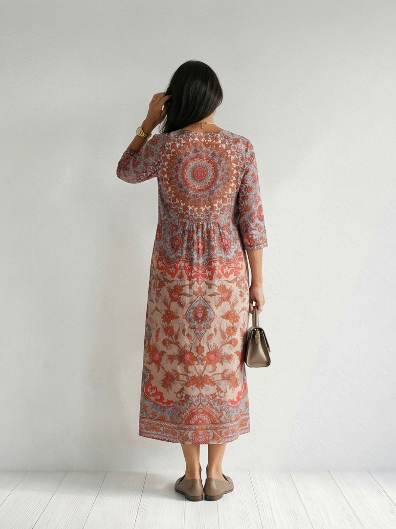 Dixie™ Border Print Midi Dress
