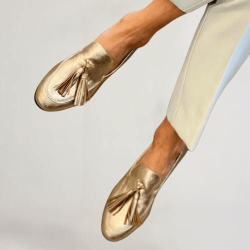 Ursula™ Gold Loafers
