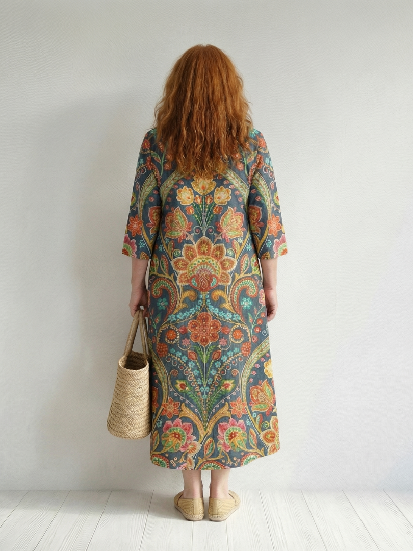 Dorcas™ Floral Garden Midi Dress
