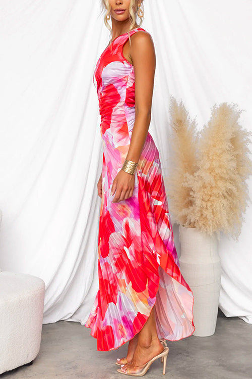 Alicia™ Pleated One-Shoulder Dress