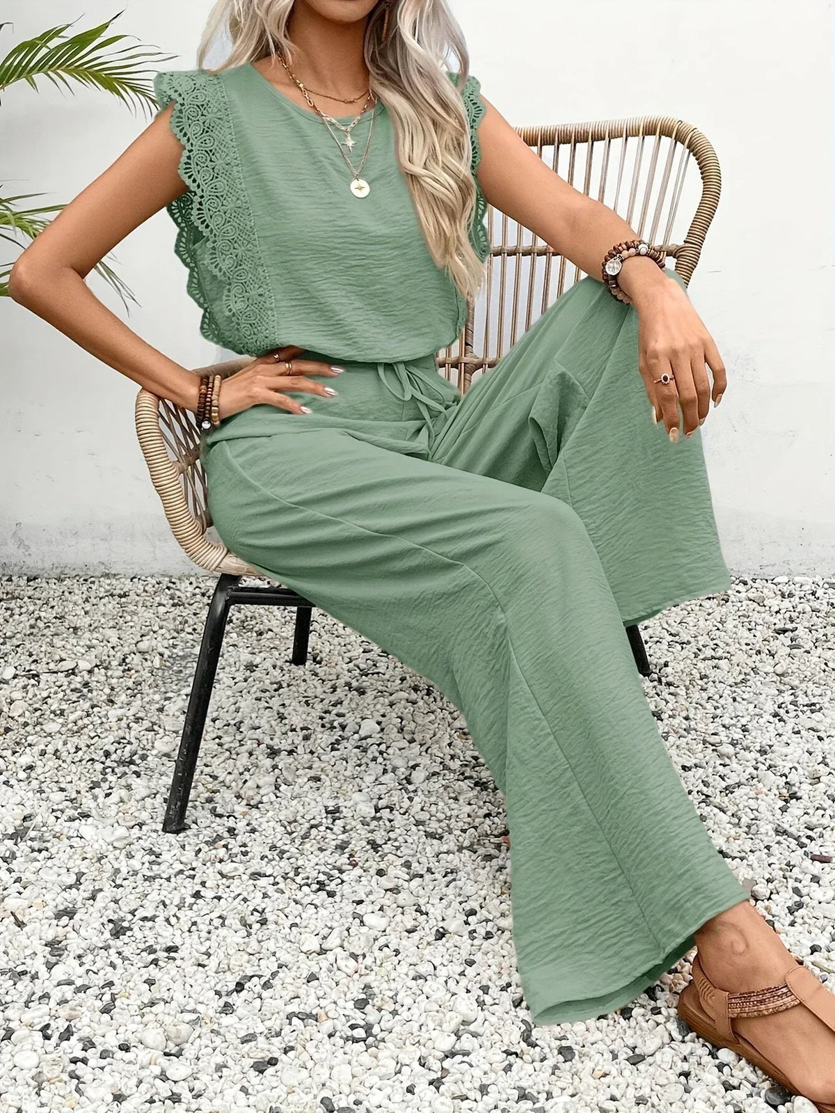 Bevlyn™ Lace-Trim Two-Piece Set
