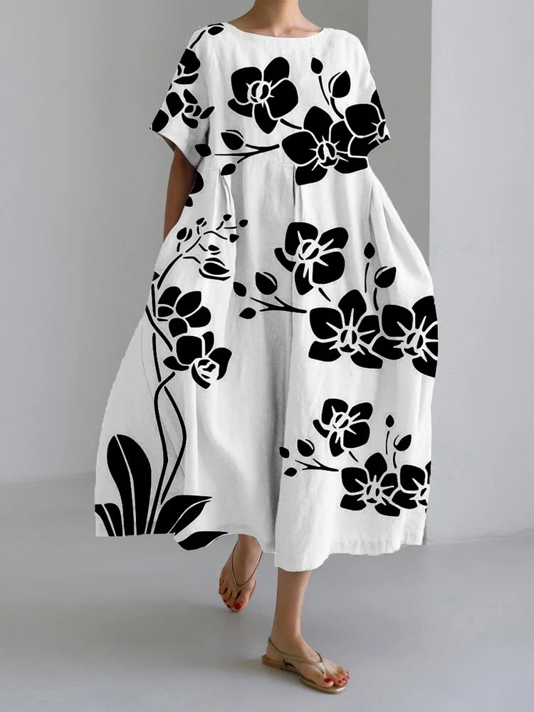 Elisa™ Floral Flutter-Sleeve Dress