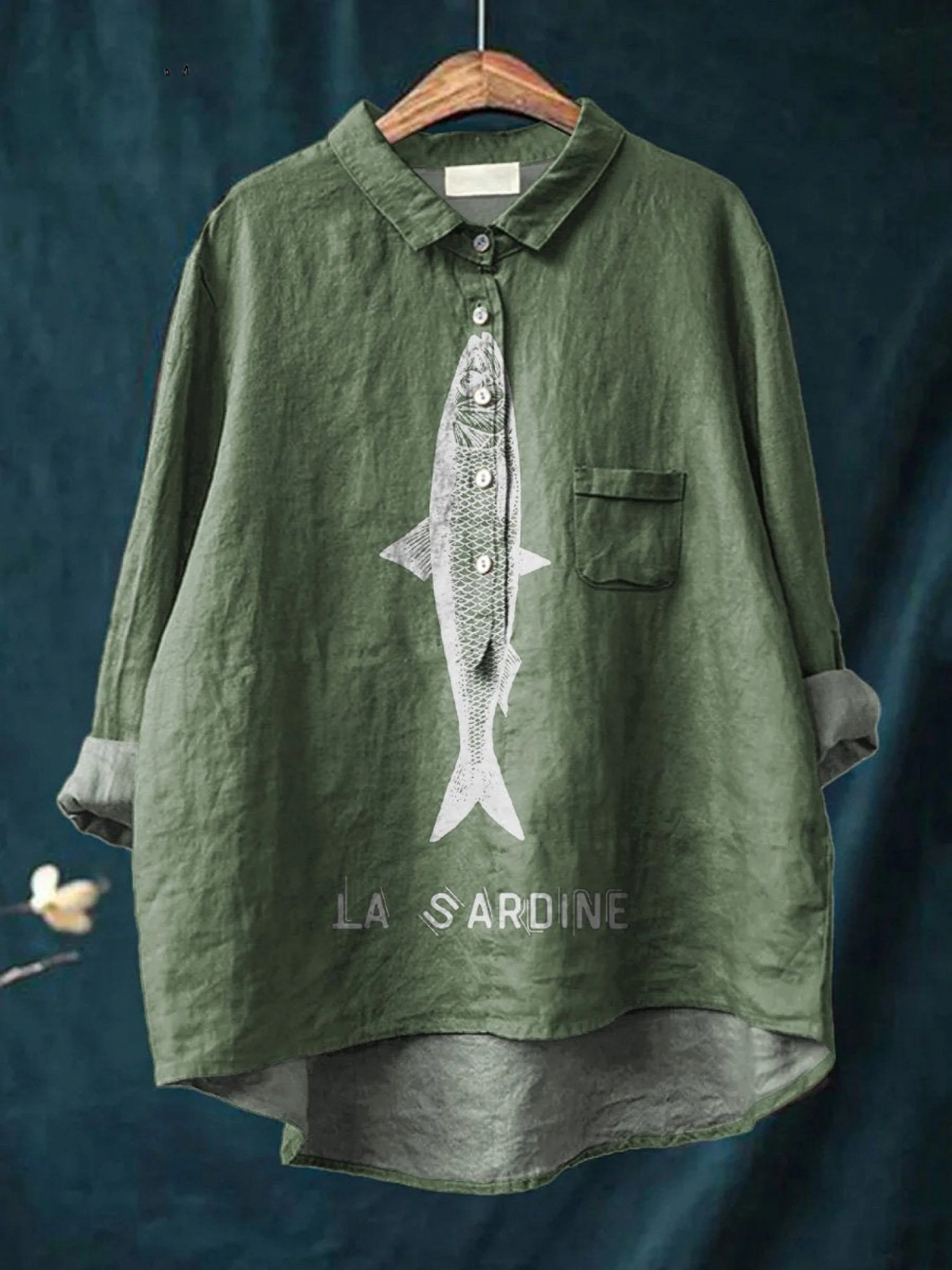 Matilde™ Sardine Print Casual Shirt