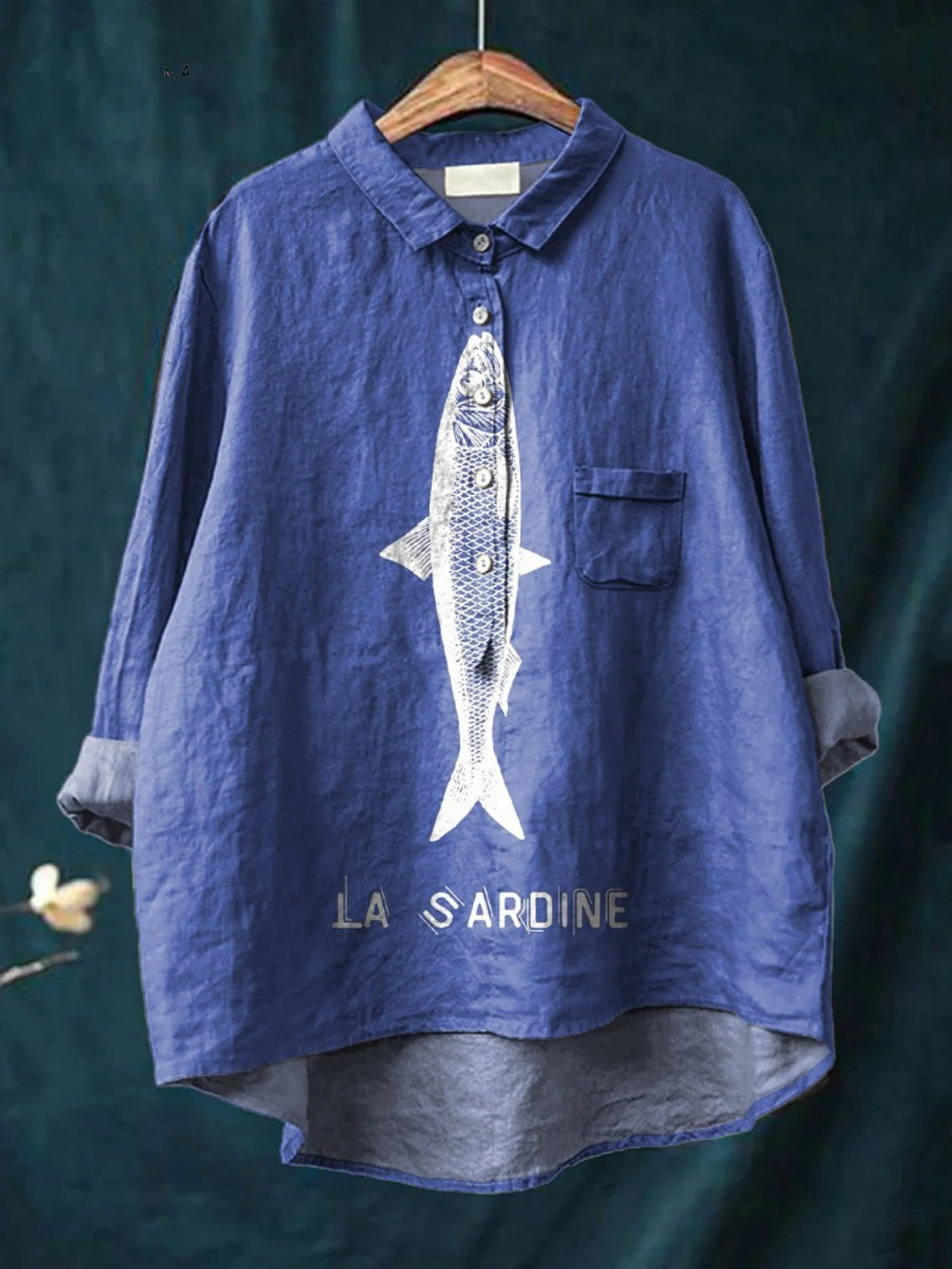 Matilde™ Sardine Print Casual Shirt