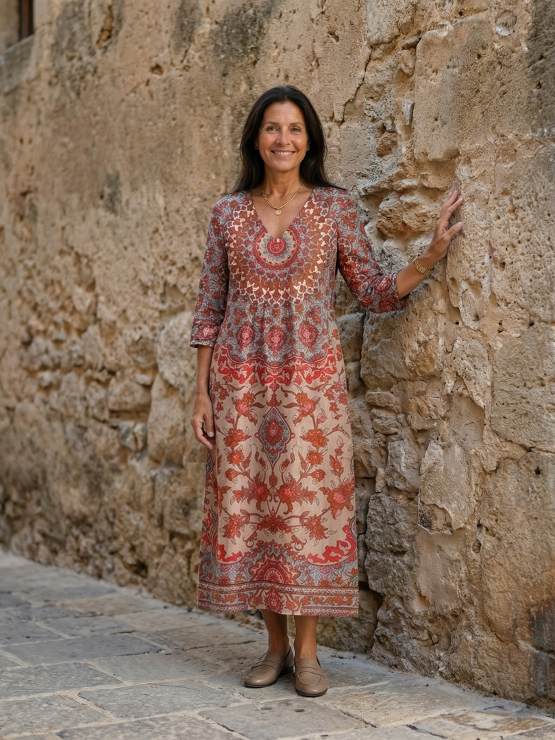 Dixie™ Border Print Midi Dress