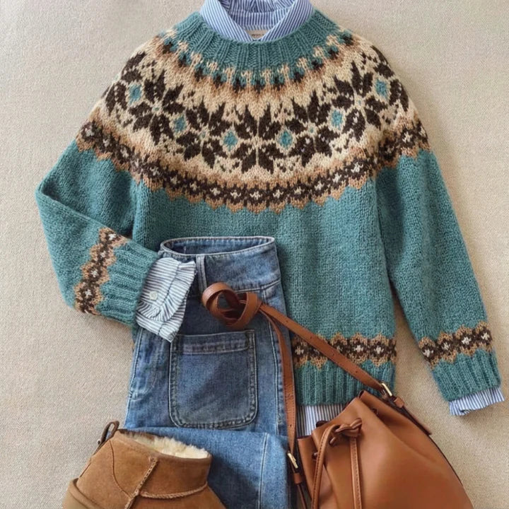 Zsofia™ Vintage Blue Sweater
