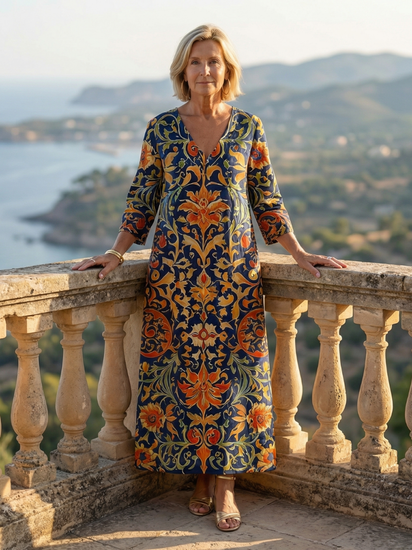 Daphnia™ Ornate Floral Midi Dress