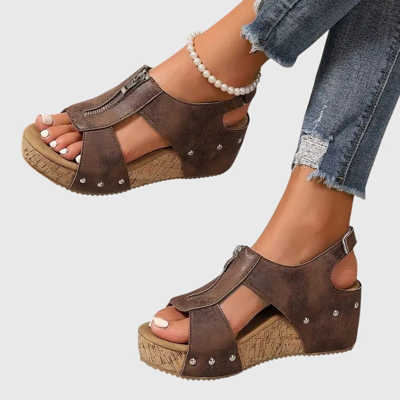 Selma™ Zip-Up Wide Sandals