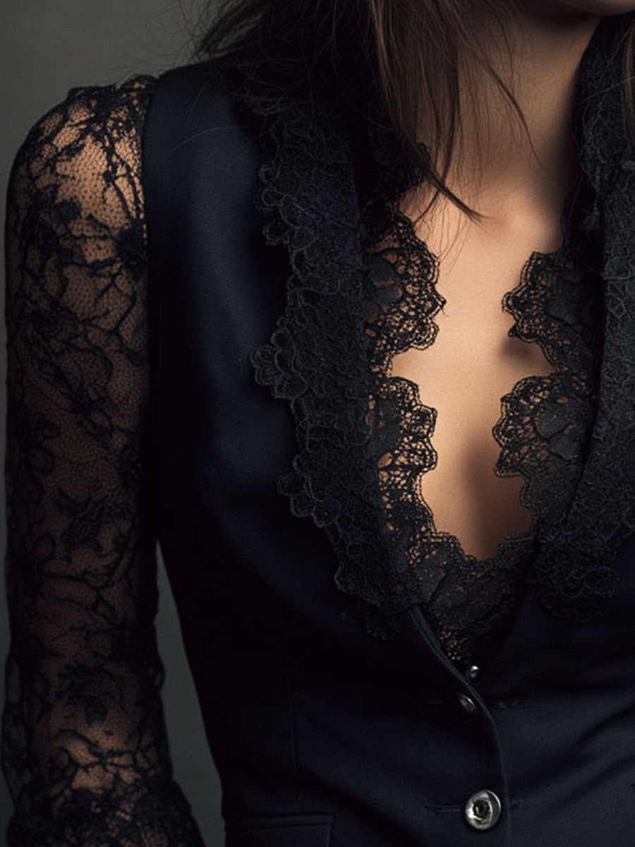 Millicent™ Lace Panel Sleeve Top