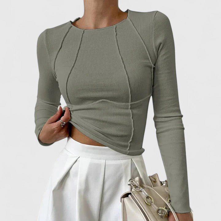 Jocelyn™ Round Neck Long-Sleeve Top